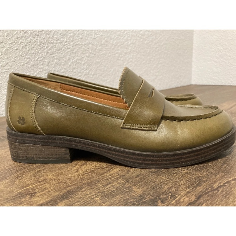 LUCKY BRAND PENNY LOAFERS GREEN SZ 7.5 - Picture 5 of 10